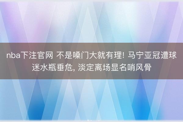 nba下注官网 不是嗓门大就有理! 马宁亚冠遭球迷水瓶垂危, 淡定离场显名哨风骨